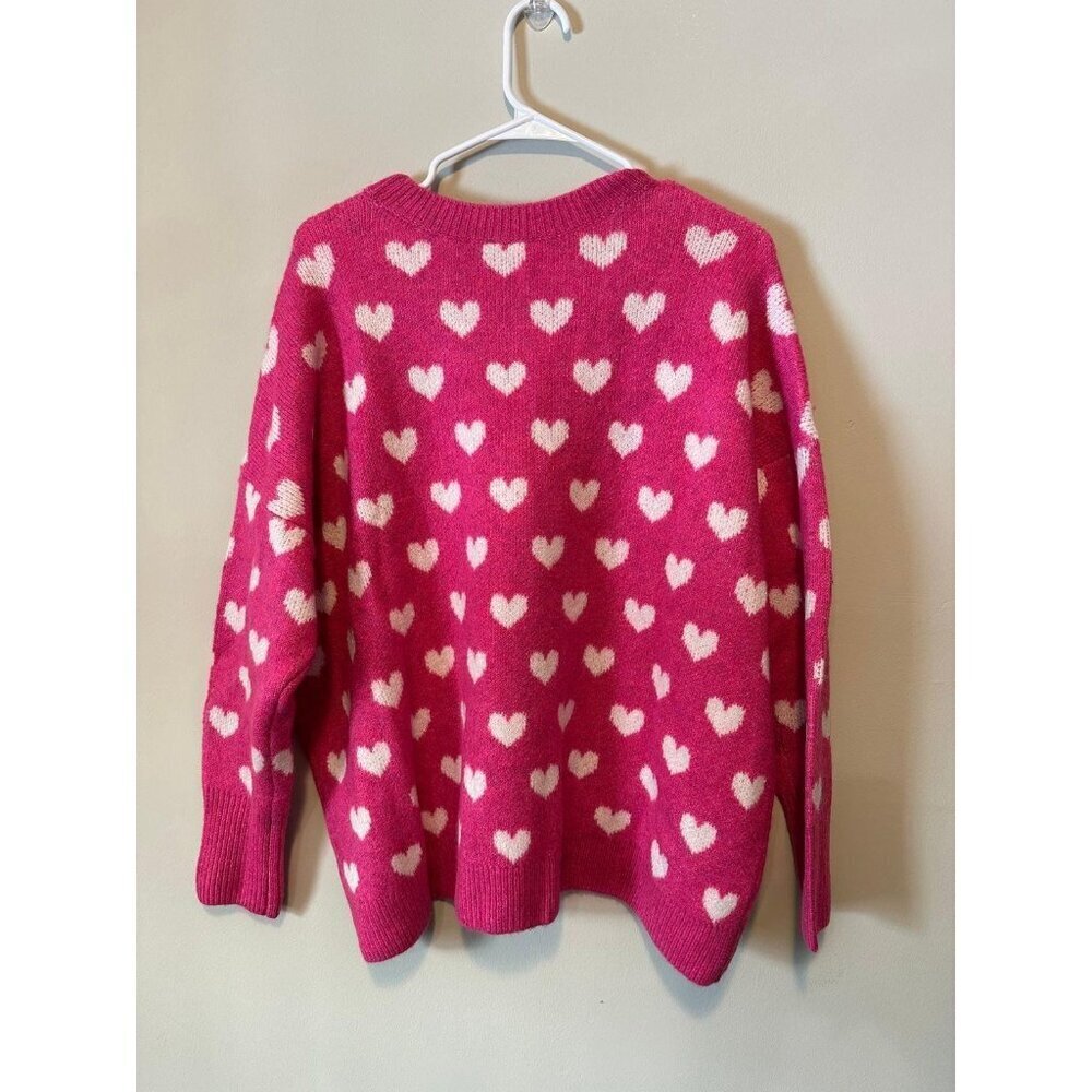 Vince Camuto Women's Long Sleeve Crewneck Valentine's Day Sweater Size Large - Picture 4 of 10